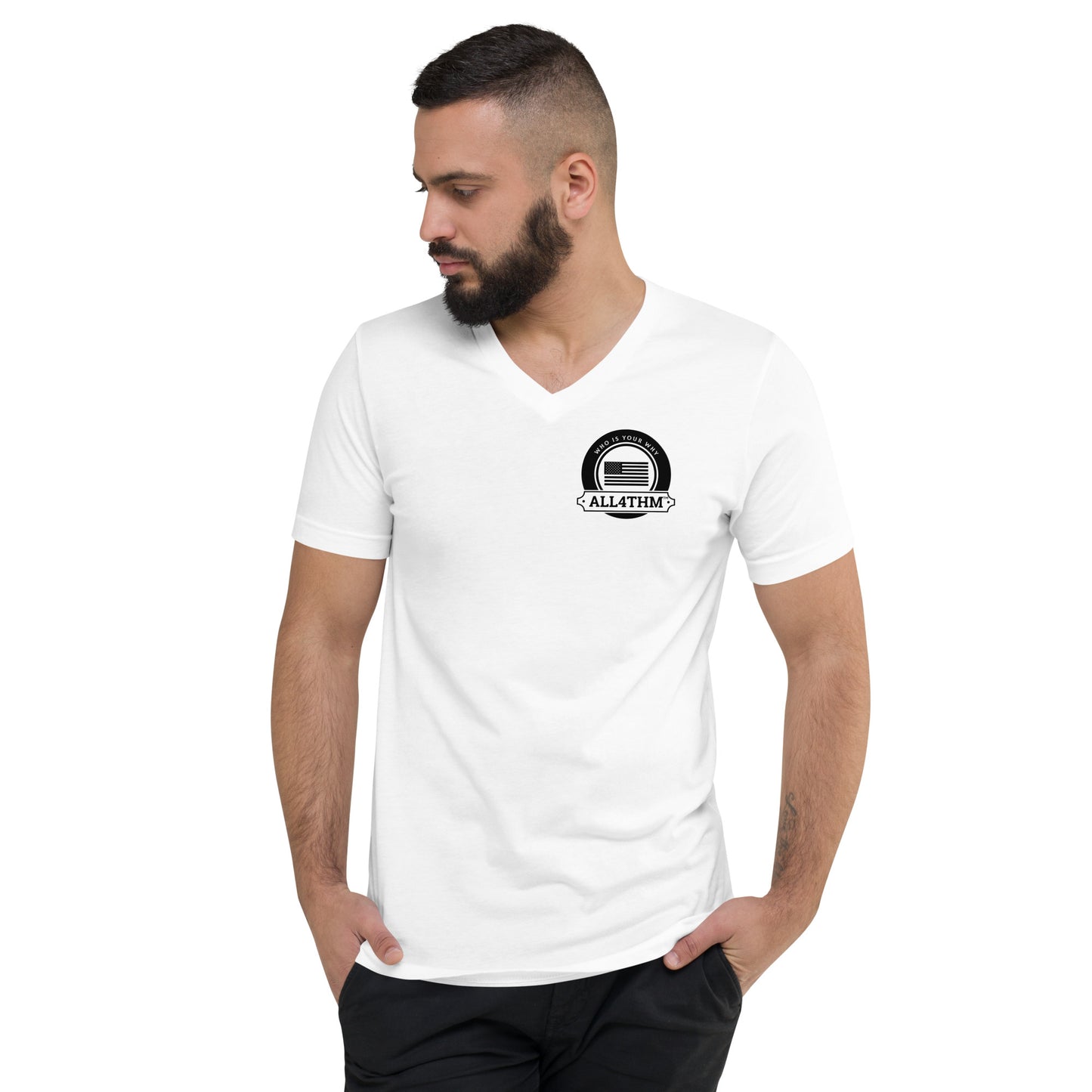 Unisex Short Sleeve V-Neck T-Shirt