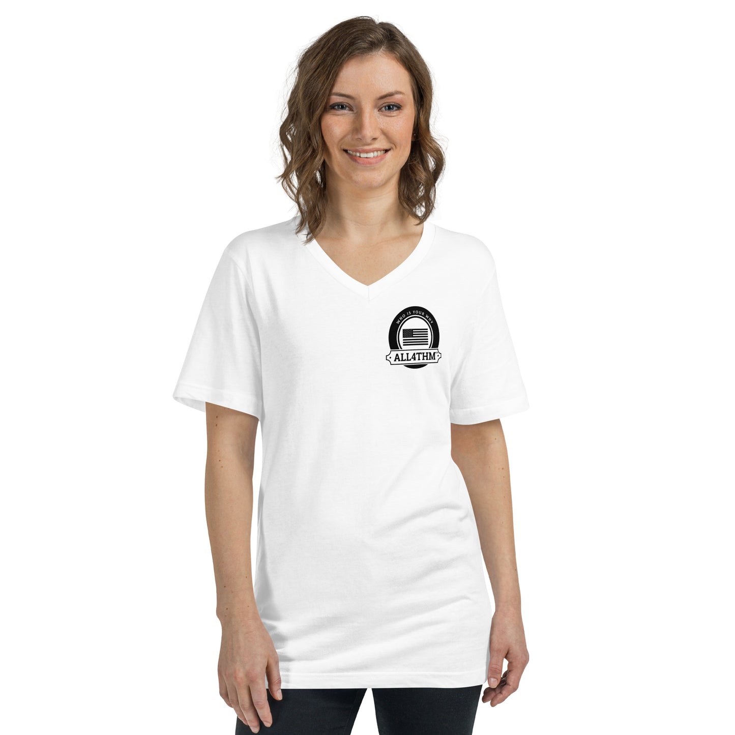 Unisex Short Sleeve V-Neck T-Shirt