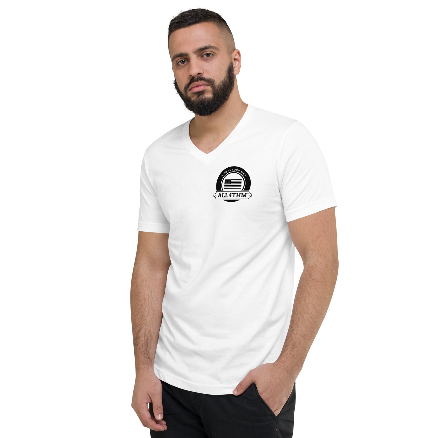 Unisex Short Sleeve V-Neck T-Shirt